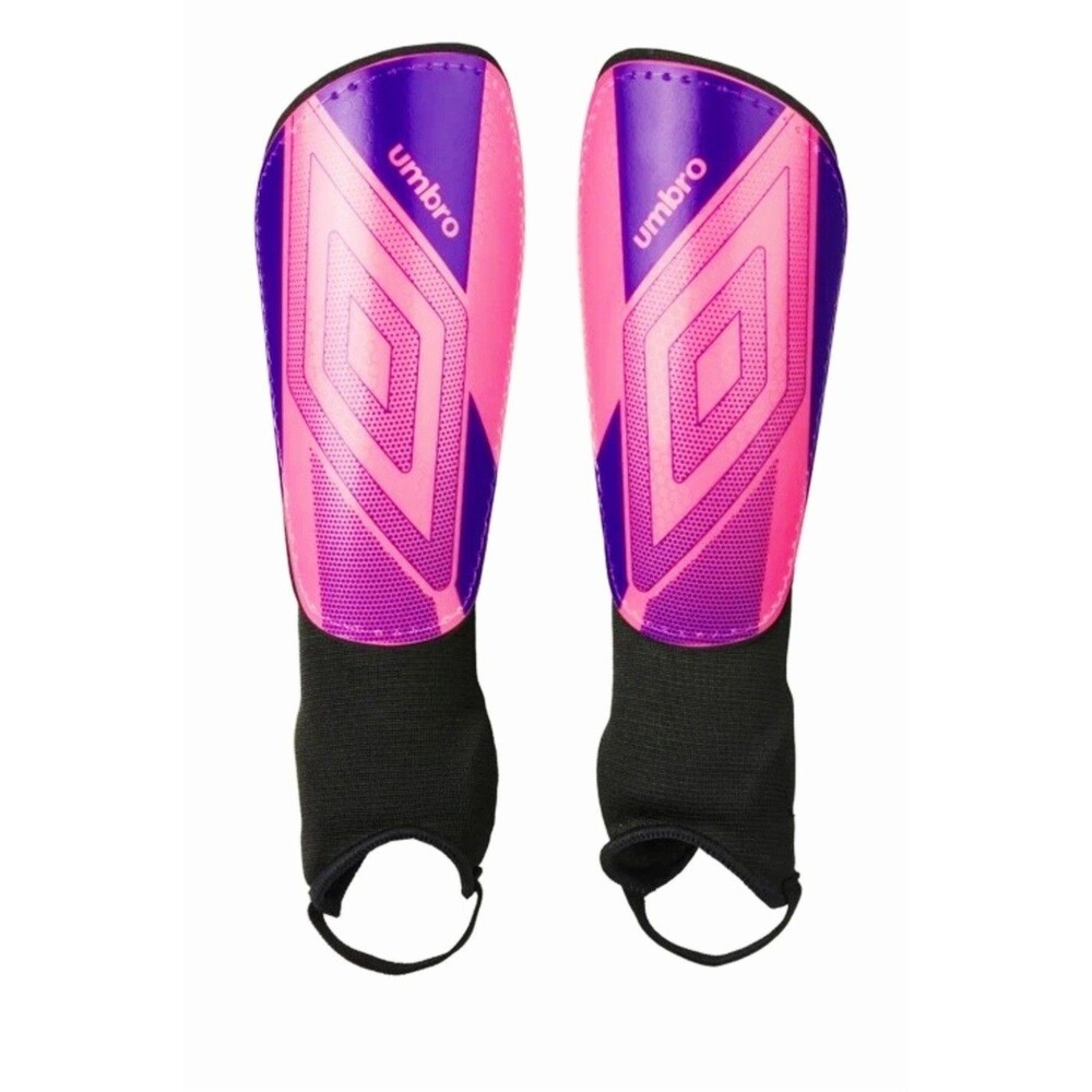 Umbro Shin Guards with Stirrup Ankle Guard, PeeWee Pink For Size 3’11-4’7 Inches